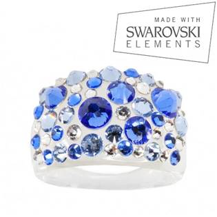 Prsten s krystaly Crystals from Swarovski®, Sapphire