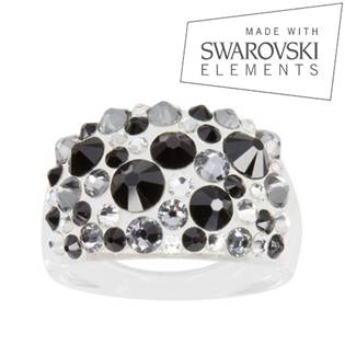 Prsten s krystaly Crystals from Swarovski®, Jet