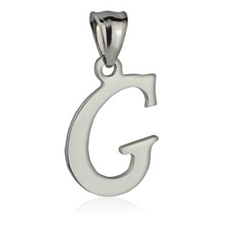 Ocelový přívěšek - písmeno - iniciála G