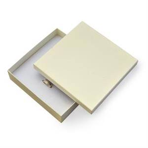 Dárková krabička na soupravu šperků velká - krémová