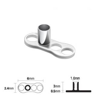 Microdermal base - kotva, výška 3 mm