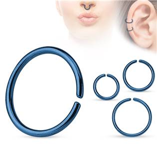 Piercing do nosu - kruh modrý