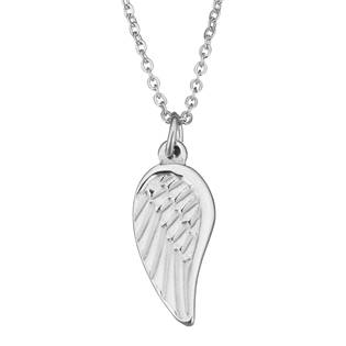 Ocelový řetízek s přívěškem - andělské křídlo