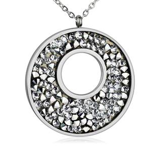 Ocelový náhrdelník s krystaly Crystals from Swarovski®, CRYSTAL