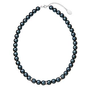 Tmavý perlový náhrdelník Crystals from Swarovski®