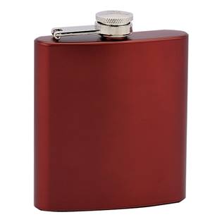 Červená ocelová kapesní lahev - placatka 175 ml