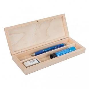 Dřevěná krabička na psací potřeby - penál