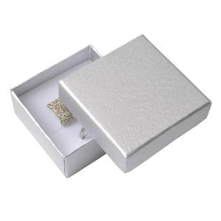 Krabička na soupravu šperků - stříbrná