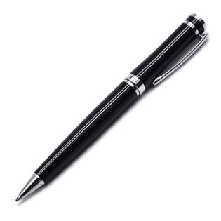 Kuličkové pero černé, modrá náplň