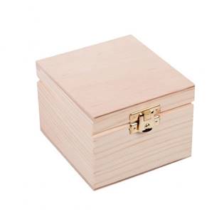 Dřevěná krabička 10 x 10 x 8 cm
