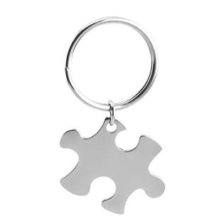 Ocelový přívěšek na klíče - puzzle