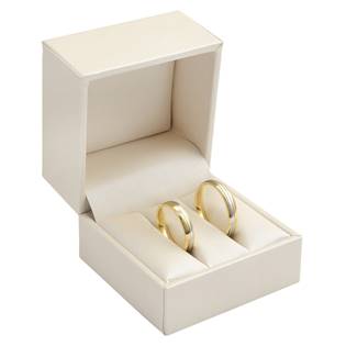 Dárková krabička na snubní prsteny, smetanová