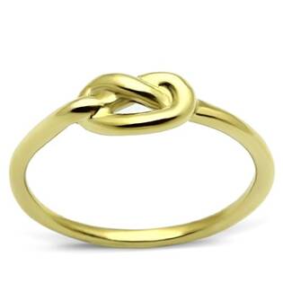 Zlacený ocelový prsten - uzel
