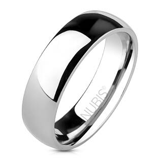 Ocelový prsten lesklý, šíře 6 mm