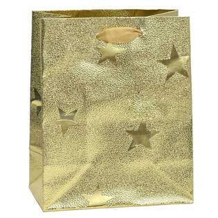 Dárková taška zlatá s hvězdičkami