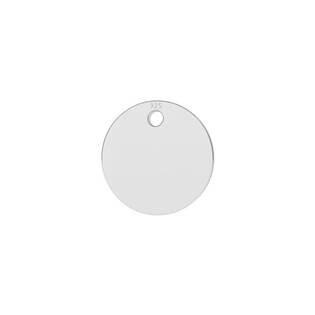 Kulatá stříbrná destička s otvorem, 6 mm, tl. 0,8 mm