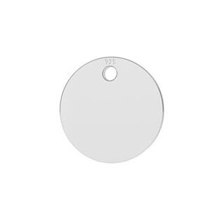 Kulatá stříbrná destička s otvorem, 16,5 mm, tl. 0,4 mm