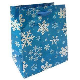 Vánoční dárková taška - modrá