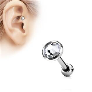 Cartilage piercing do ucha, čirý kámen 3 mm