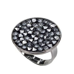 Prsten s krystaly Crystals from Swarovski® GREY METALISÉE