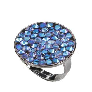 Prsten s krystaly Crystals from Swarovski® BLUE SHIMMER