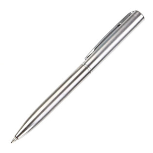 Mini kuličkové pero stříbrné, modrá náplň