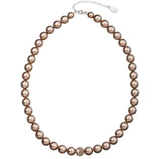 Hnědý perlový náhrdelník Crystals from Swarovski®