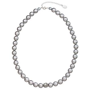 Šedý perlový náhrdelník Crystals from Swarovski®