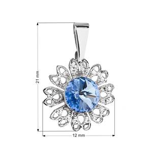 Přívěsek bižuterie se Swarovski krystaly, Light Sapphire