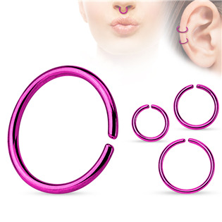 Piercing do nosu - kruh fialový