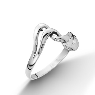 Stříbrný prsten dvojitá vlnka