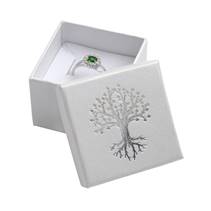 Dárková krabička na prsten, stříbrný strom života