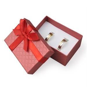 Dárková krabička na snubní prsteny - červená