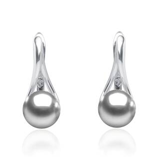 Perlové náušnice – šedé přírodní perly