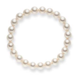 Perlový náramek, 8 mm bílé perly Crystals from Swarovski®