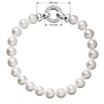 Perlový náramek z pravých říčních perel bílý 