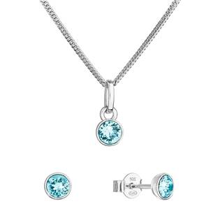 Sada šperků s krystaly Swarovski náušnice a náhrdelník, Turquoise