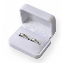 Semišová dárková krabička na snubní prsteny