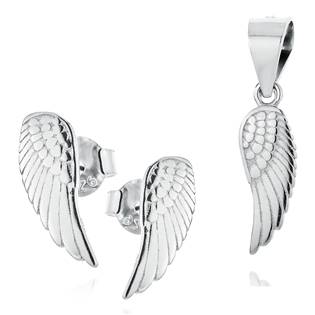 Stříbrná souprava šperků - andělská křídla