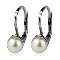 Stříbrné náušnice přírodní perly 5,5 mm 