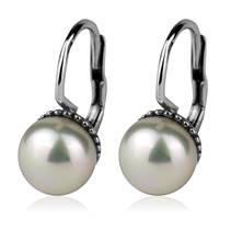 Stříbrné náušnice přírodní perly 7,5 mm 