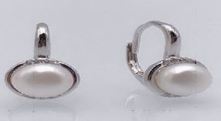 Stříbrné perlové náušnice se zirkony