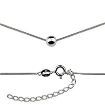 Stříbrný náhrdelník - řetízek s kuličkou