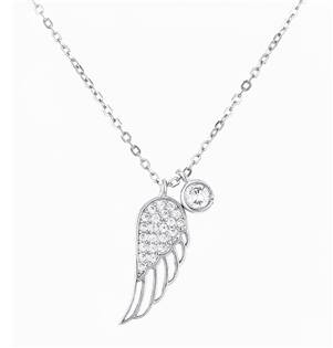 Stříbrný náhrdelník andělské křídlo