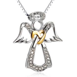 Stříbrný náhrdelník andílek