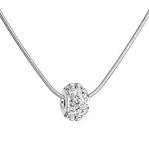 Stříbrný náhrdelník s korálkem Preciosa