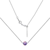 Stříbrný náhrdelník s opálem - kulička 5 mm