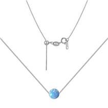 Stříbrný náhrdelník s opálem - kulička 6 mm
