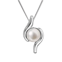 Stříbrný náhrdelník s pravou říční perlou