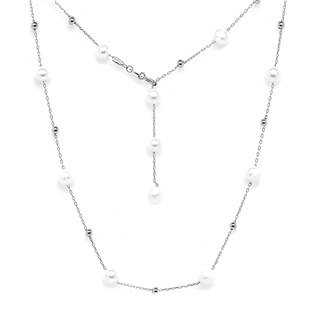 Stříbrný náhrdelník s přírodními perlami